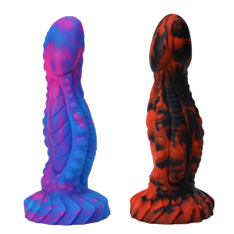 Dragon Shape Mixed Color Liquid Silicone Couple SM LGBTQ Sex Toy