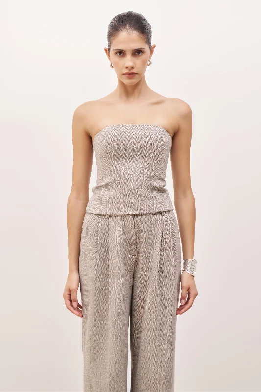 Herringbone Strapless Bodice - Herringbone