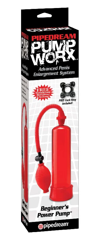 Pump Worx Beginners Power Penis Pump Red