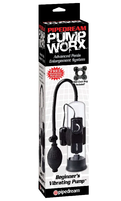 Pump Worx Beginners Vibrating Penis Pump - Achieve Maximum Growth