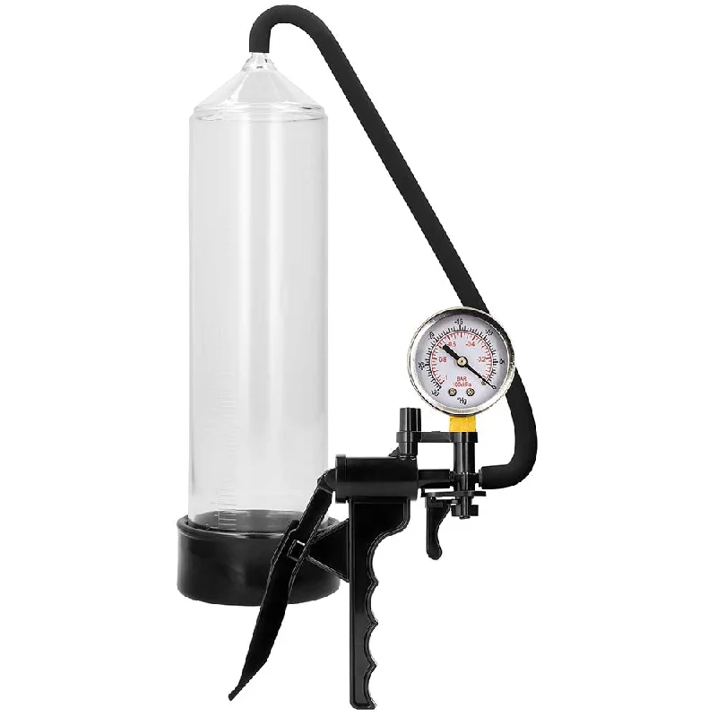 Pumped Elite Beginner Pump with PSI Gauge in Clear