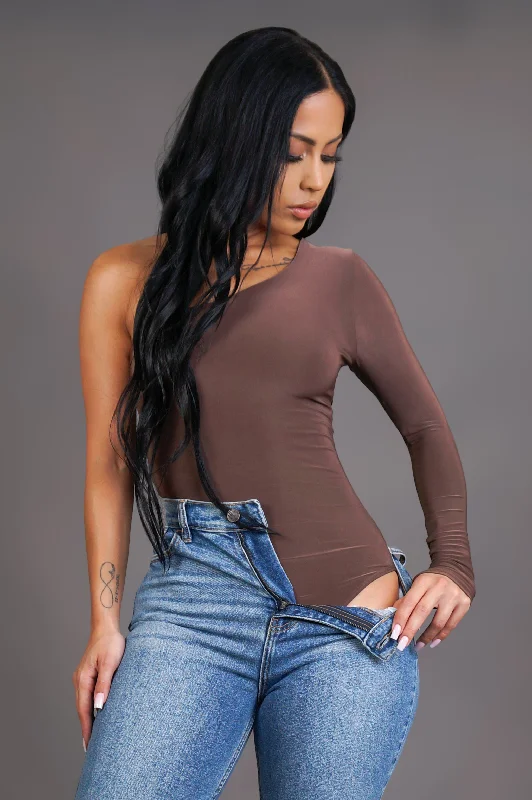 Take Me For A Ride Bodysuit - Brown