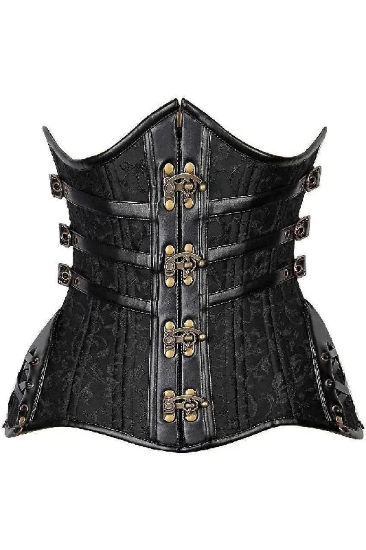 Top Drawer CURVY Steampunk Steel Double Boned Under Bust Corset