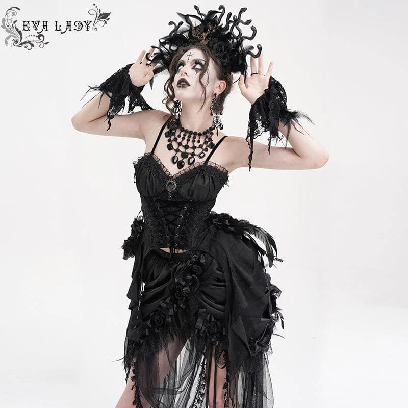 Women's Gothic Lace-up Lace Overbust Corset