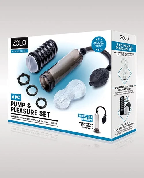 ZOLO 6 Pc Pump & Pleasure Set - Black