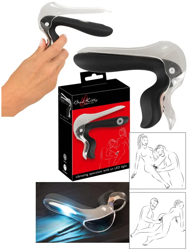 Bad Kitty VIBRATING SPECULUM with integrated LED Light