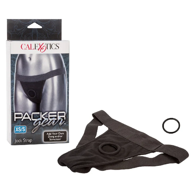 CalExotics PACKER GEAR Jock Strap to Add Your Own Dong or Dildo and or Stimulator Black XS/S