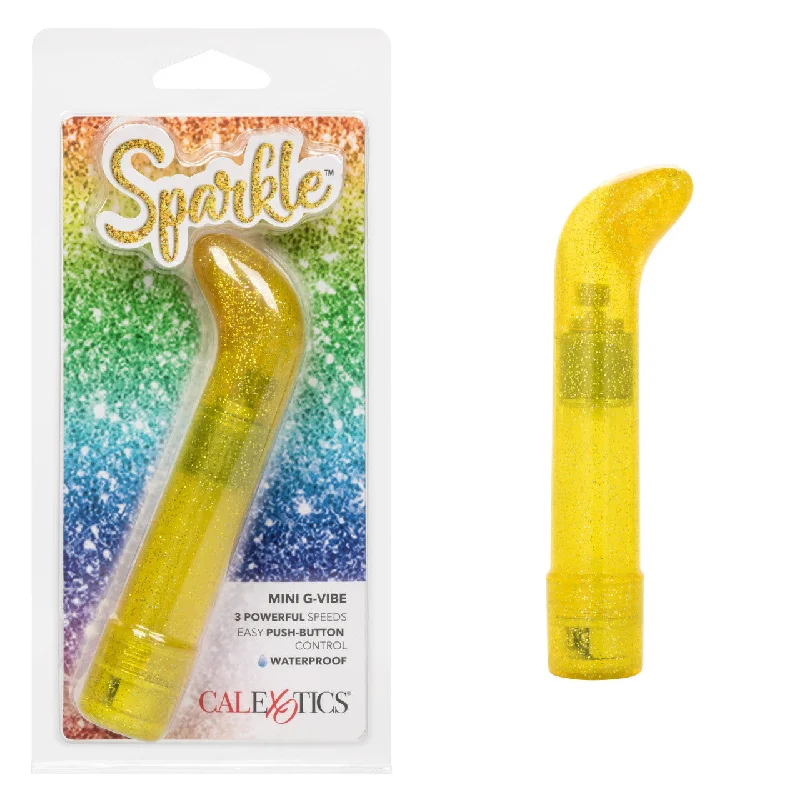 CaleXOtics SPARKLE Mini G-Vibe Yellow Sparkling Glitter Battery Powered G-spot Vibrator