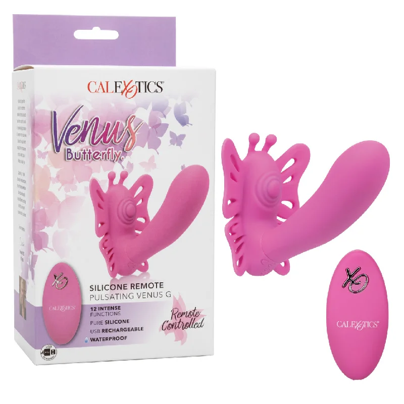 CaleXOtics VENUS BUTTERFLY SILICONE REMOTE CONTROLLED PULSATING VENUS G Pink G-spot Vibrator