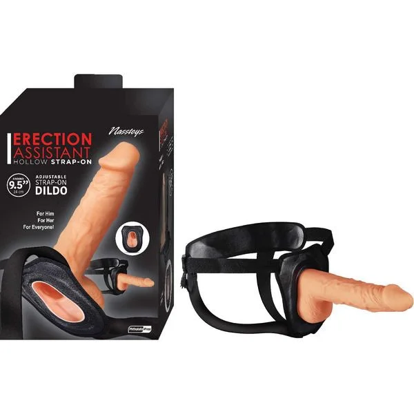 Erection Assistant HOLLOW STRAP-ON 9.5 inch Flesh