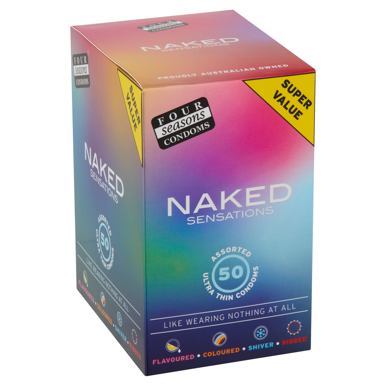 Four Seasons NAKED SENSATIONS 50 Assorted Ultra Thin Condoms