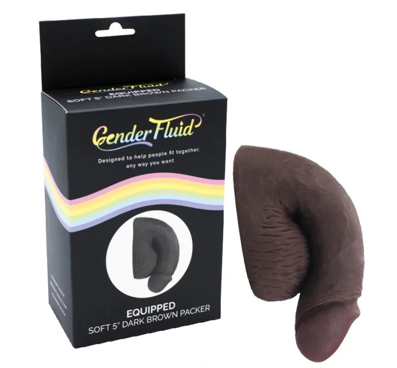 Gender Fluid EQUIPPED SOFT PACKER Dark Brown 5 inch