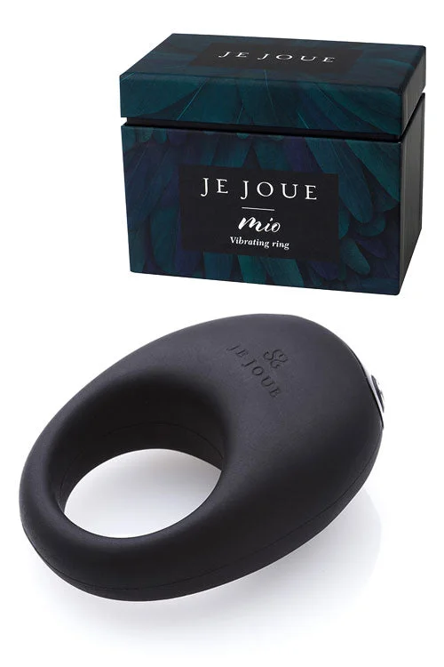 Je Joue Mio Premium Silicone Vibrating Rechargeable Cock Ring Black