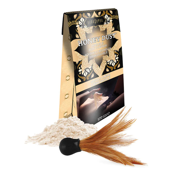 Kamasutra HONEY DUST KISSABLE BODY POWDER Vanilla Creme includes Sensual Feather Tickler