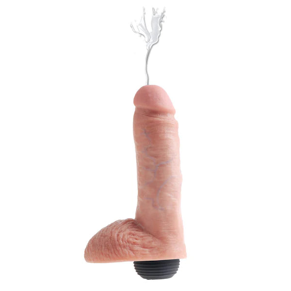 Pipedream King Cock 8 inch Squirting Cock with Balls Flesh Dildo