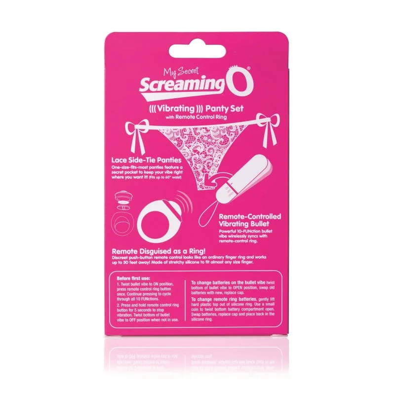 My Secret Screaming O Vibrating Panty Set - Pink - Each