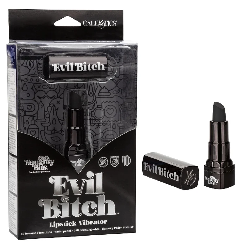 Naughty Bits EVIL BITCH Lipstick Vibrator Black