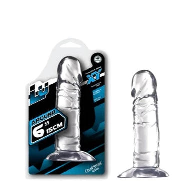 NMC LUXY 6 inch Clear Stone Series Realistic Dildo with Suction Cup