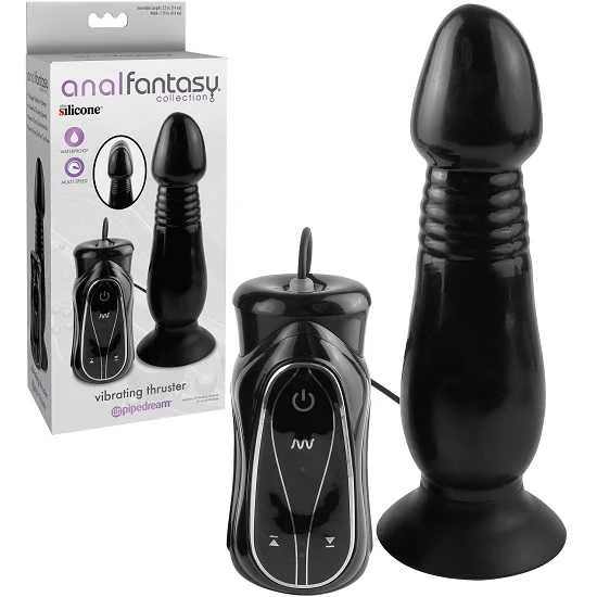 Pipedream Anal Fantasy Collection Vibrating Thruster with Suction Cup Mount Base and Corded Remote Control