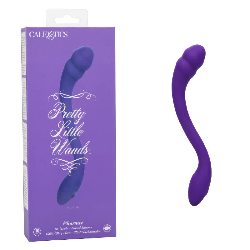 Pretty Little Wands CHARMER Purple Flexible Double Ended Vibrating Body Wand Dildo