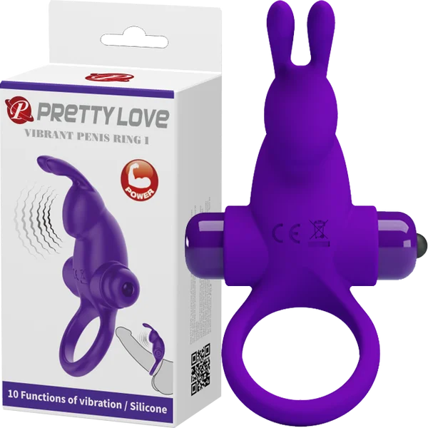 Pretty Love Vibrant Penis Ring I Vibrating Cock Ring Purple Rabbit Vibe