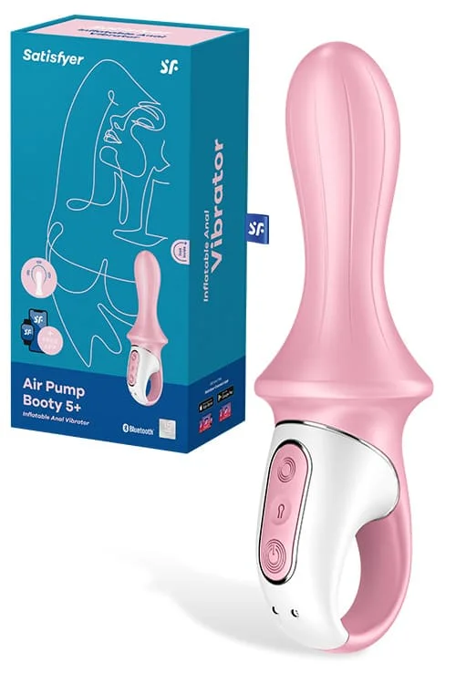 Satisfyer AIR PUMP BOOTY 5+ Inflatable Anal Vibrator with App Control Pink