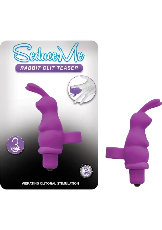 Seduce Me Rabbit Clit Teaser Silicone Finger Massager