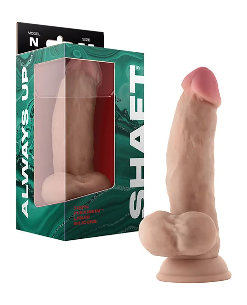 Shaft Model N Flexskin Liquid Silicone 7.5" Side Curve Dong W/balls