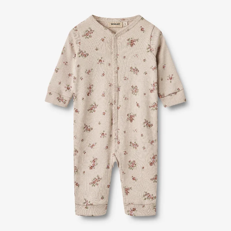 Sleepsuit L/S Nikola - pale lilac flowers