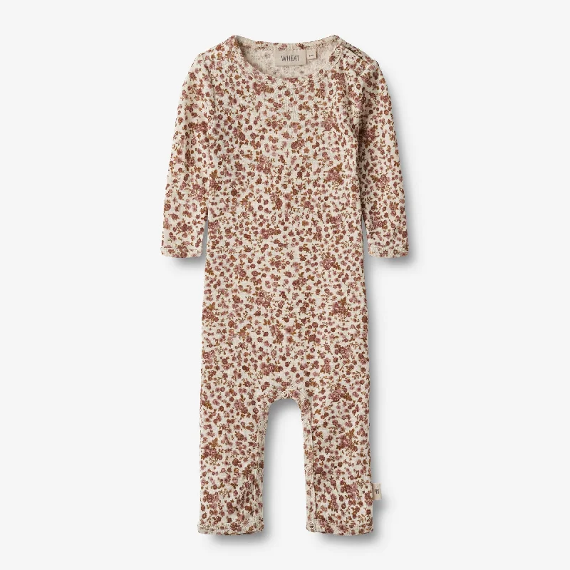 Wool Jumpsuit L/S Haven - rose flowers