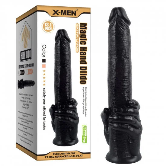 X-MEN Realistic Magic Hand and Extra Large Cock Dildo Black